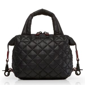 MZ Wallace Black SMALL SUTTON DELUXE Crossbody Handbag with Strap $245 EUC!